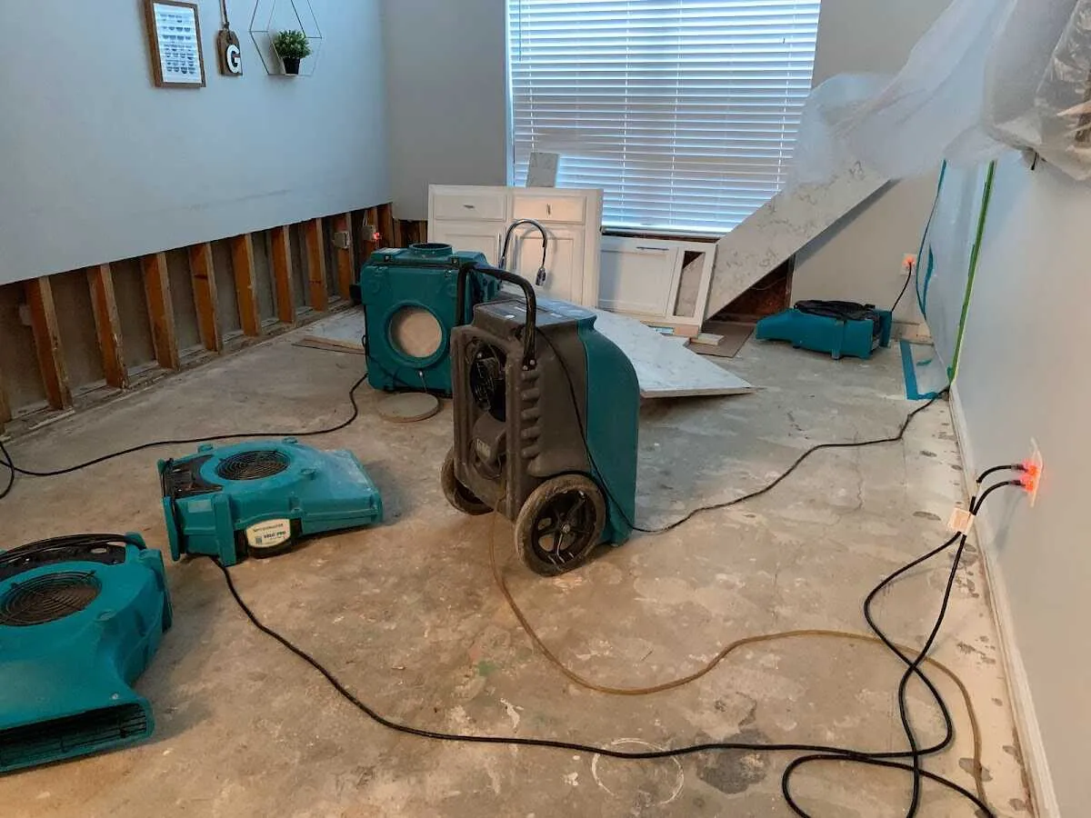 Dehumidifier in flood-cut room for Water Extraction & Removal in Sweetwater